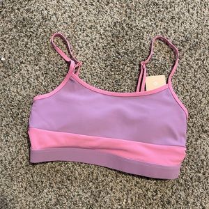 NWT Wilo purple pink kawaii sports bra size large activewear